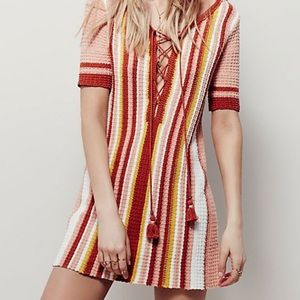 Free People Lollipop Sweater Dress in Sunset Combo